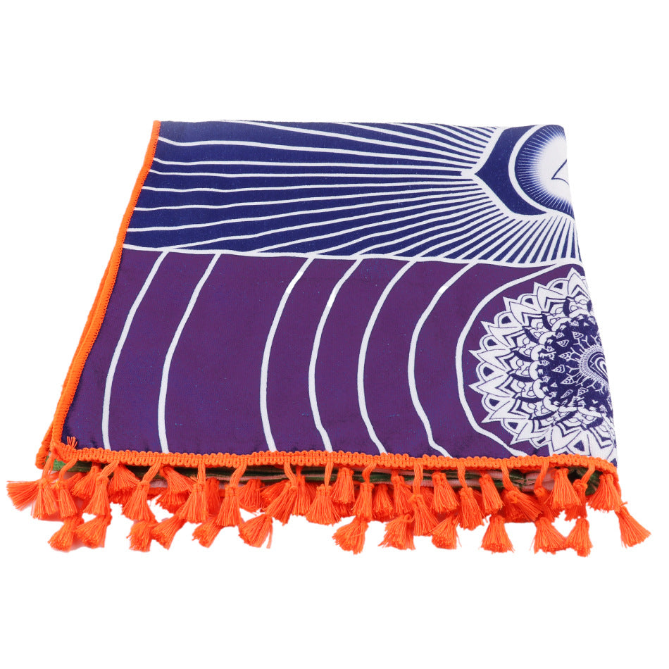 Colorful Mandala Printing Sun Protection Anti-dirt Multifuctional Carpet